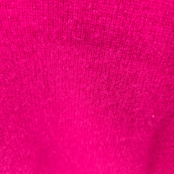 Quince Hot Pink Raspberry Mongolian Shrunken Cashmere Sweater Size XL - Picture 5 of 12